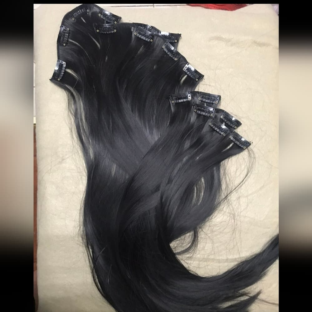 Black Full Head clip in Extension - Thumbnail 3