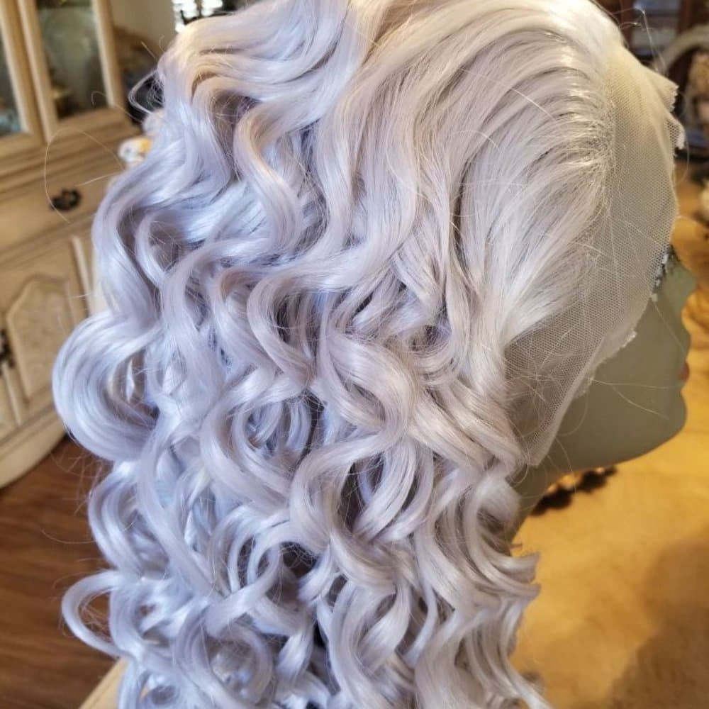 Gray White Beauty Lace Front Wig - Thumbnail 7