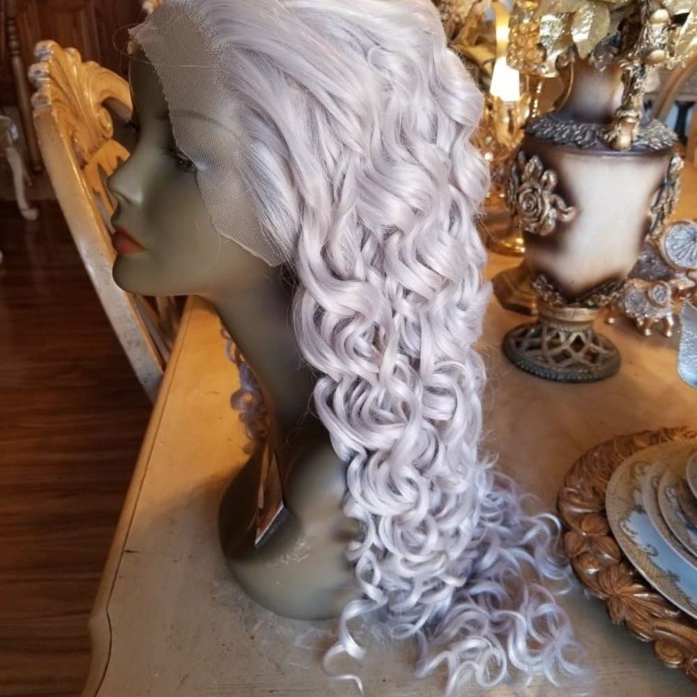 Gray White Beauty Lace Front Wig - Thumbnail 5