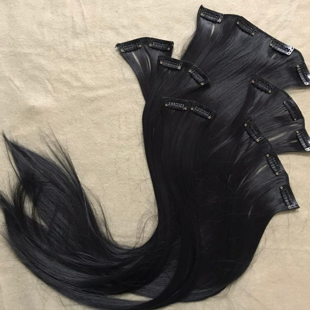 Black Full Head clip in Extension - Thumbnail 5