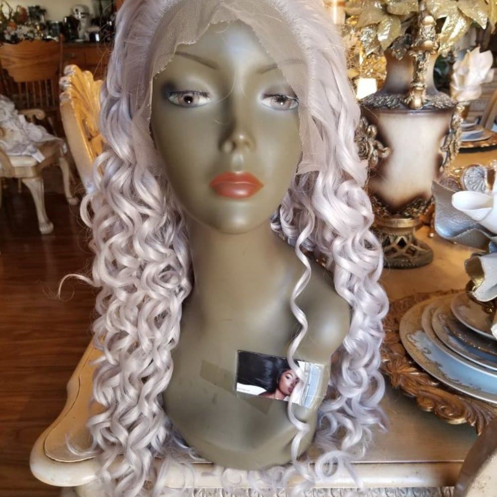 Gray White Beauty Lace Front Wig - Thumbnail 3