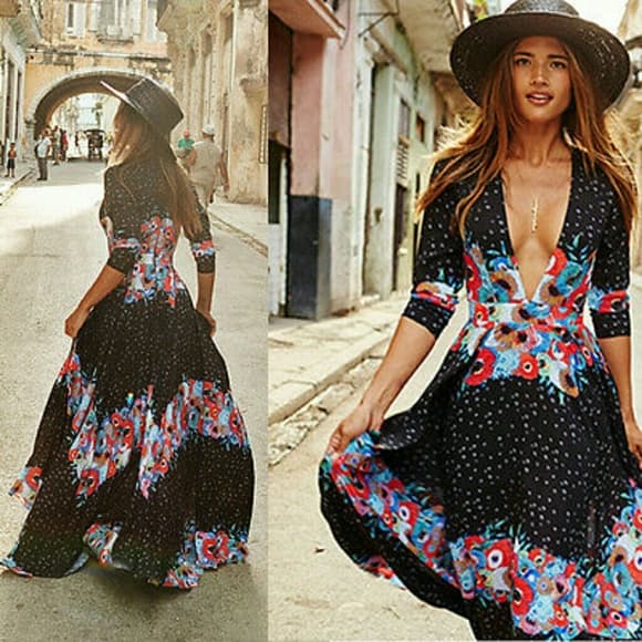 Beautiful Boho Vintage Dress - Thumbnail 5