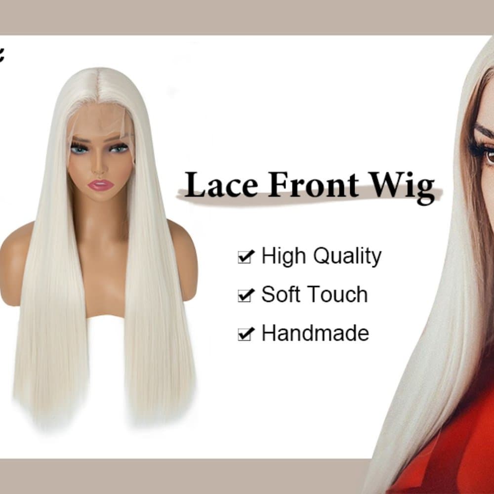 White Blonde Lace Front Wig 22-26inches!! Ready to Ship!! - Thumbnail 3