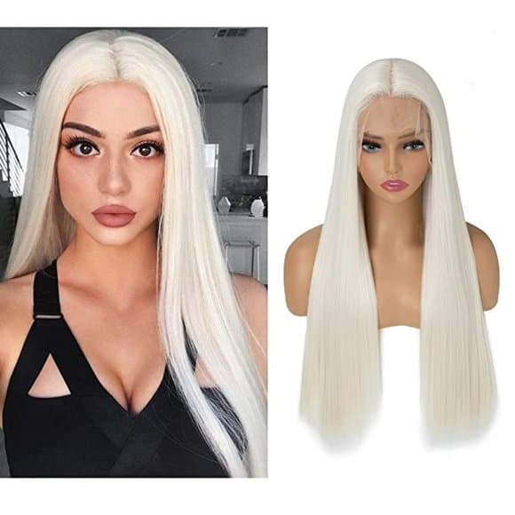 White Blonde Lace Front Wig 22-26inches!! Ready to Ship!! - Thumbnail 5