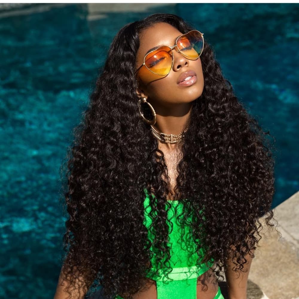 Virgin Human Curly Beauty Lace Front Wig