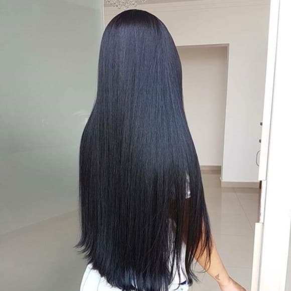 Black Straight Beauty Lace Front Wig - Thumbnail 2