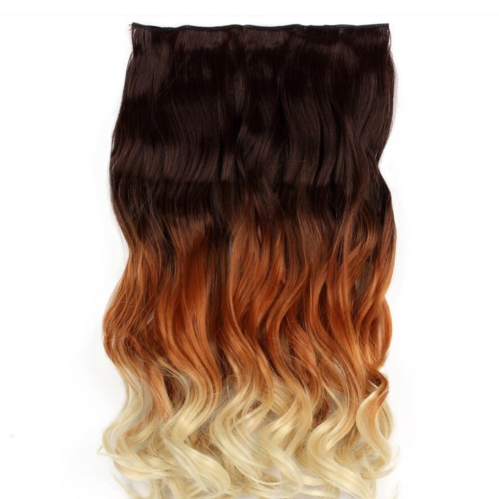 Ombre three tone Brown Red to Blonde