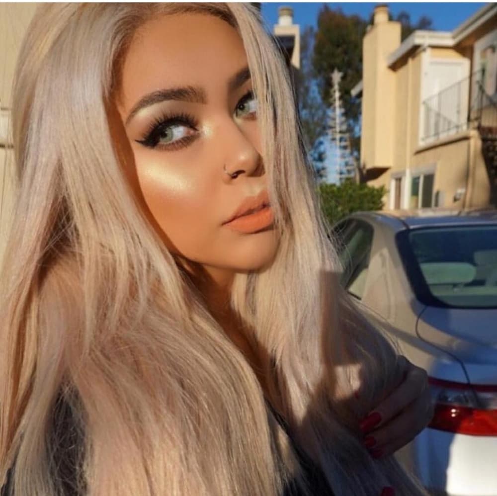 Bleach blonde Full Head clip in Extension - Thumbnail 2