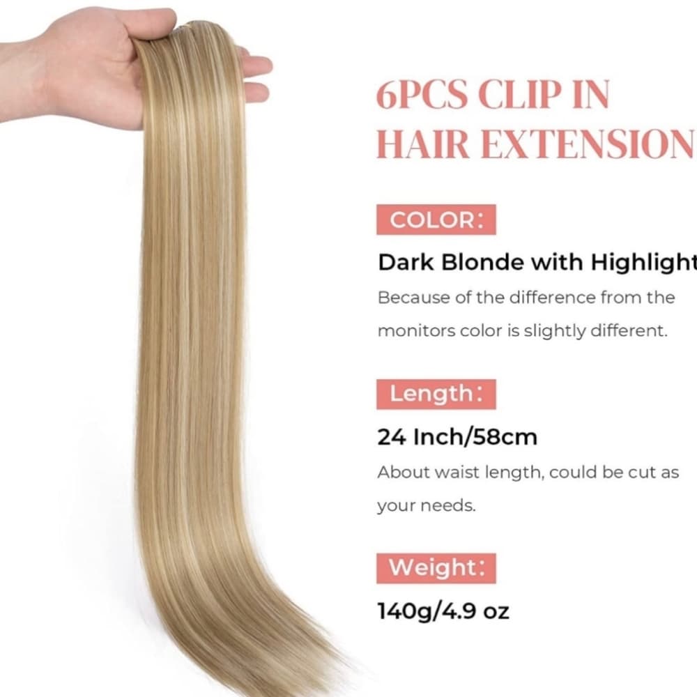 Blonde Mixed Full Head clip in Extension - Thumbnail 2
