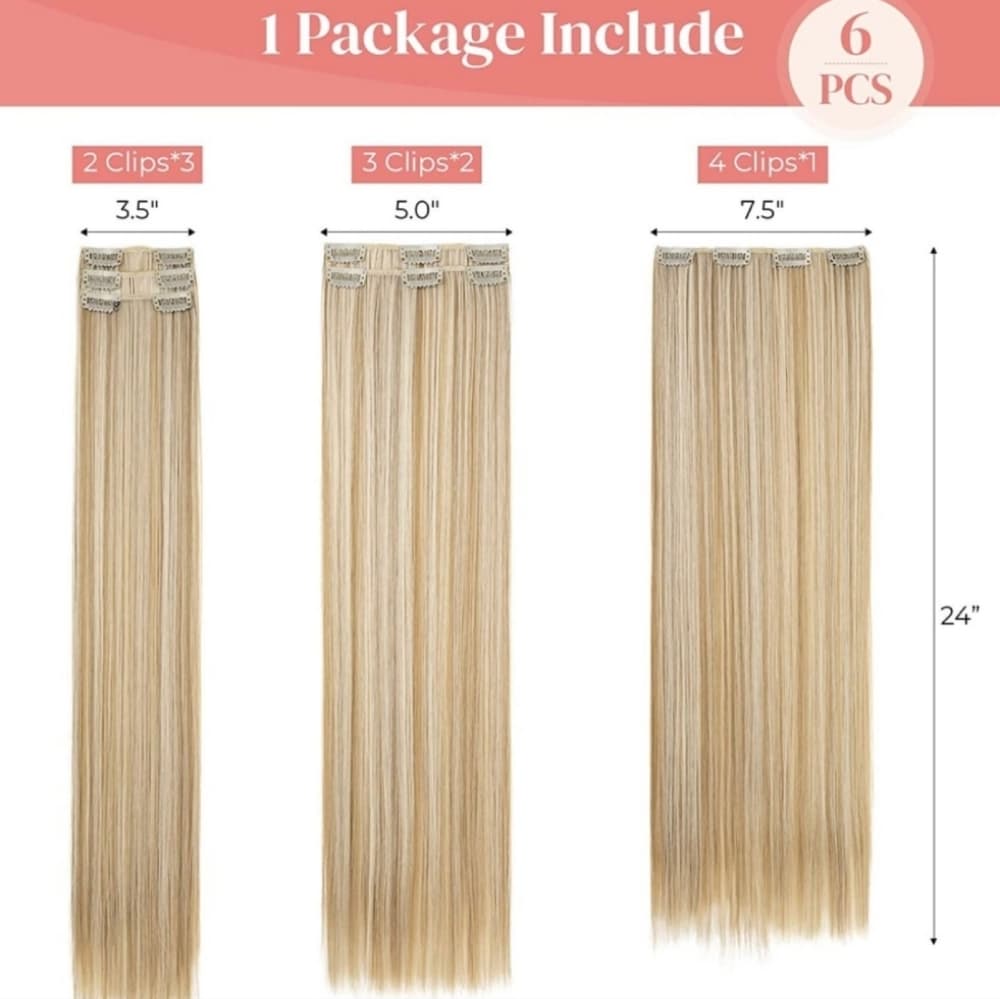 Blonde Mixed Full Head clip in Extension - Thumbnail 3