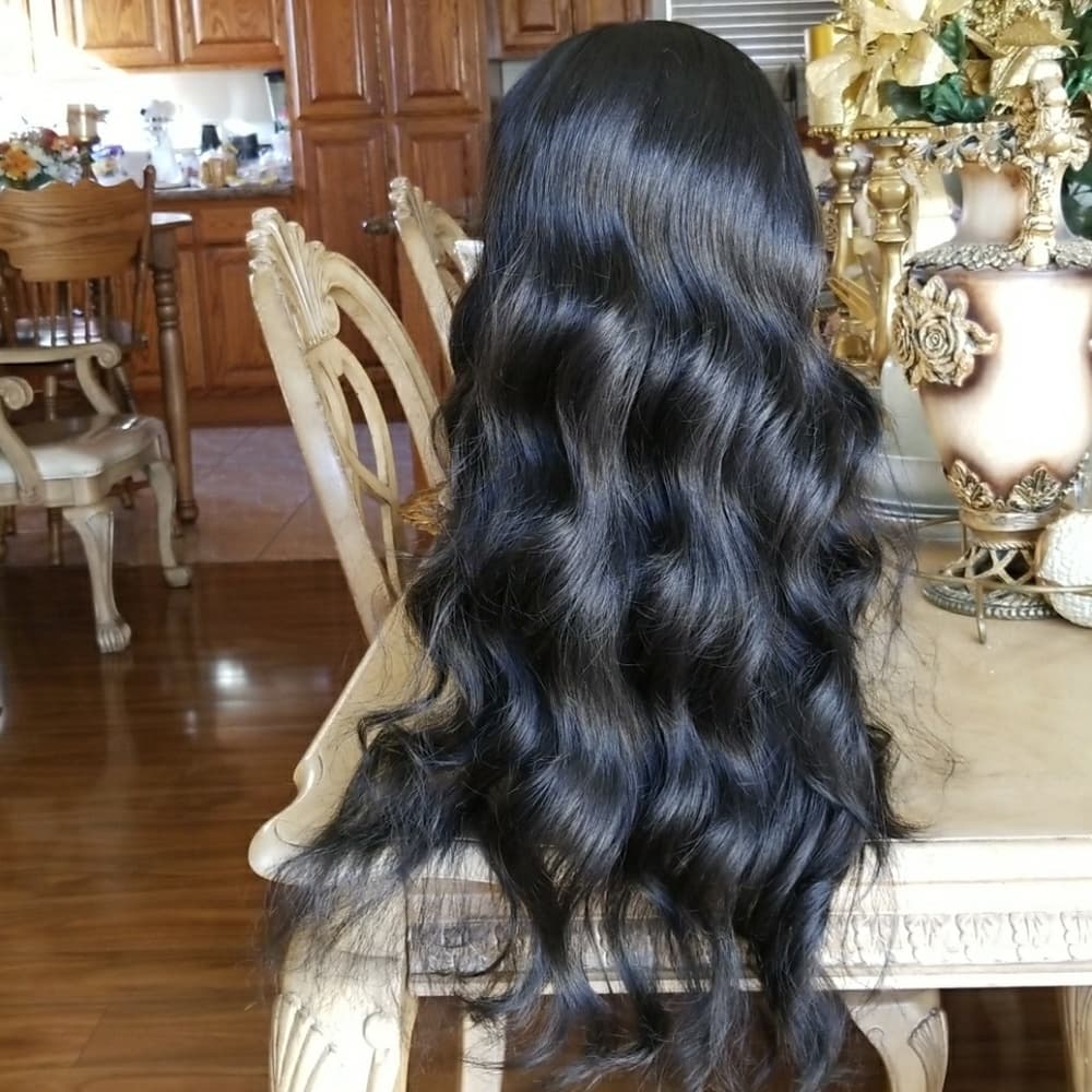 Bodywave Black Full Wig 20-22 inches - Thumbnail 6