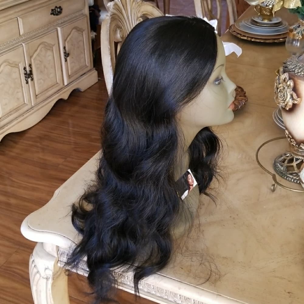 Bodywave Black Full Wig 20-22 inches - Thumbnail 7