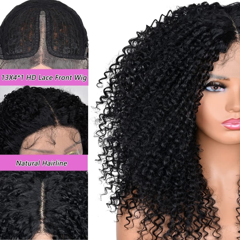 Afro Kinky Curly Lace Wig - Thumbnail 3