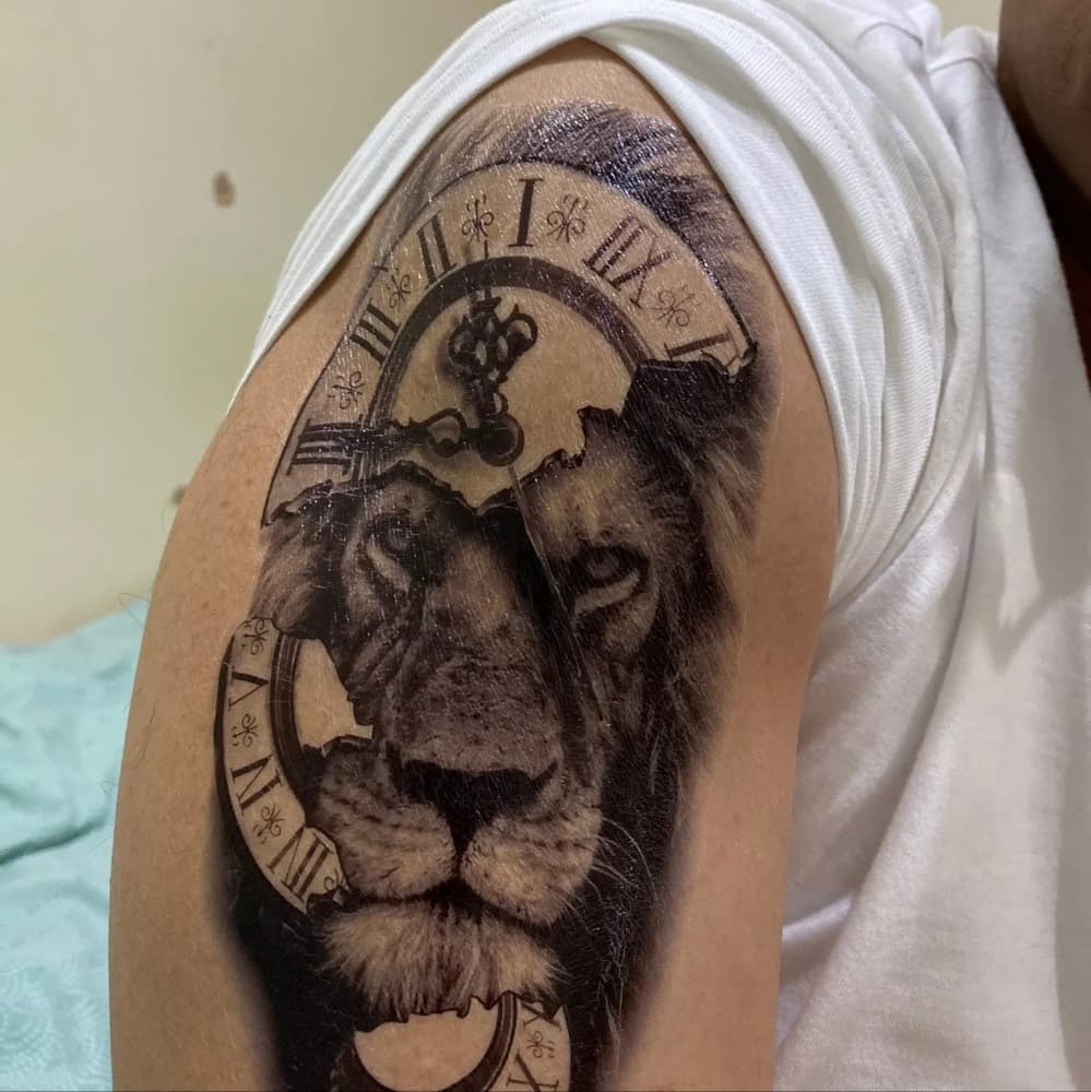 Lion Temporary Tattoo Waterproof - Thumbnail 3