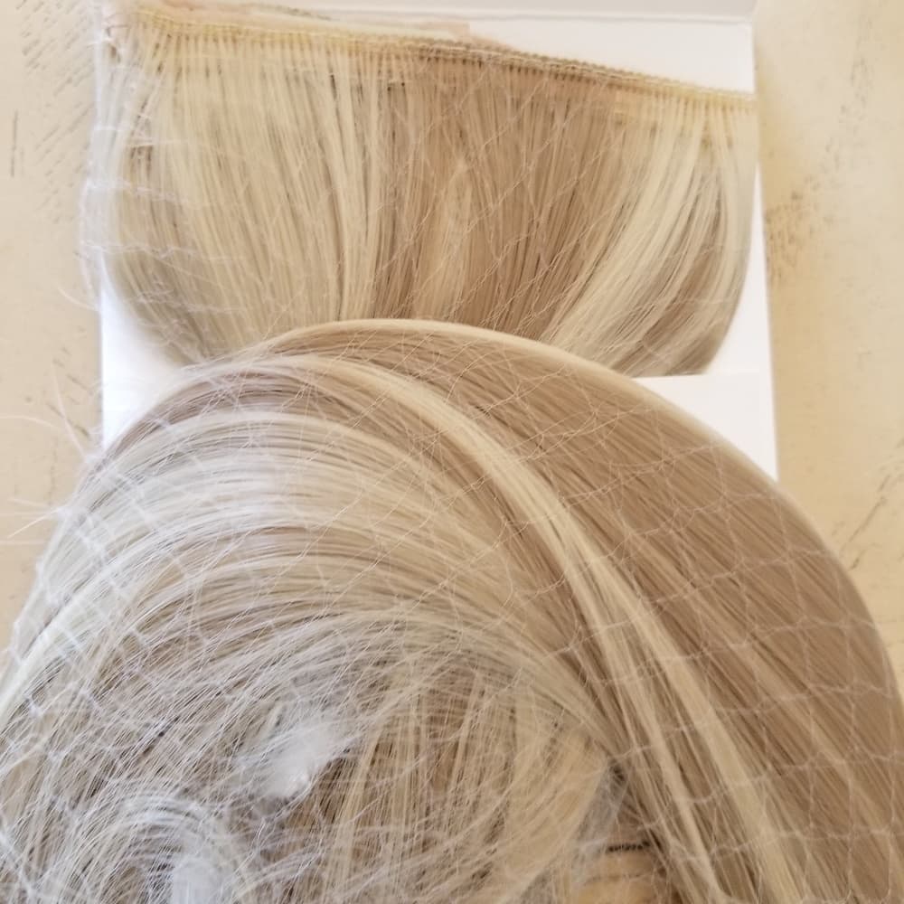 Ash Bleach Blonde Full Head Clip in Extension - Thumbnail 7