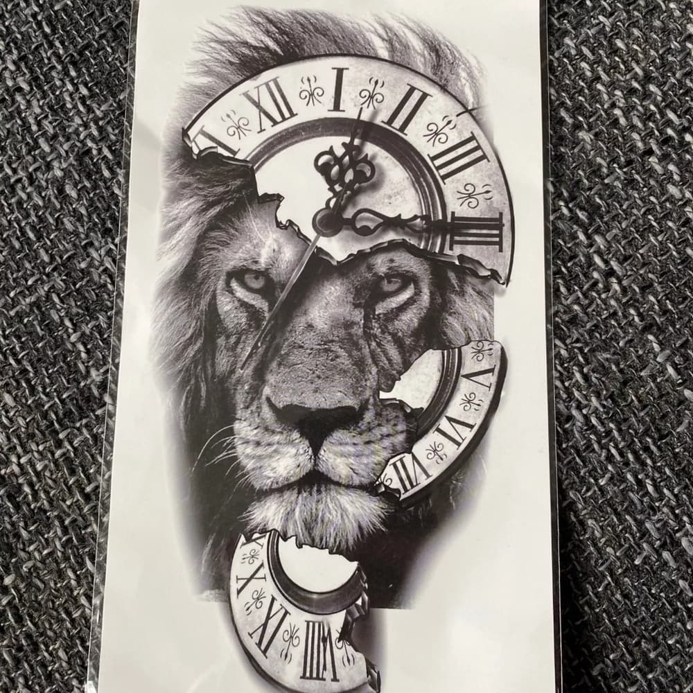 Lion Temporary Tattoo Waterproof - Thumbnail 2