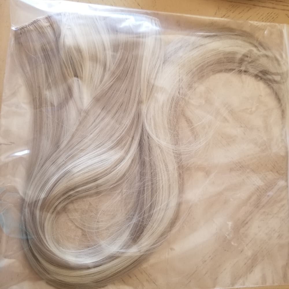 Ash Bleach Blonde Full Head Clip in Extension - Thumbnail 2