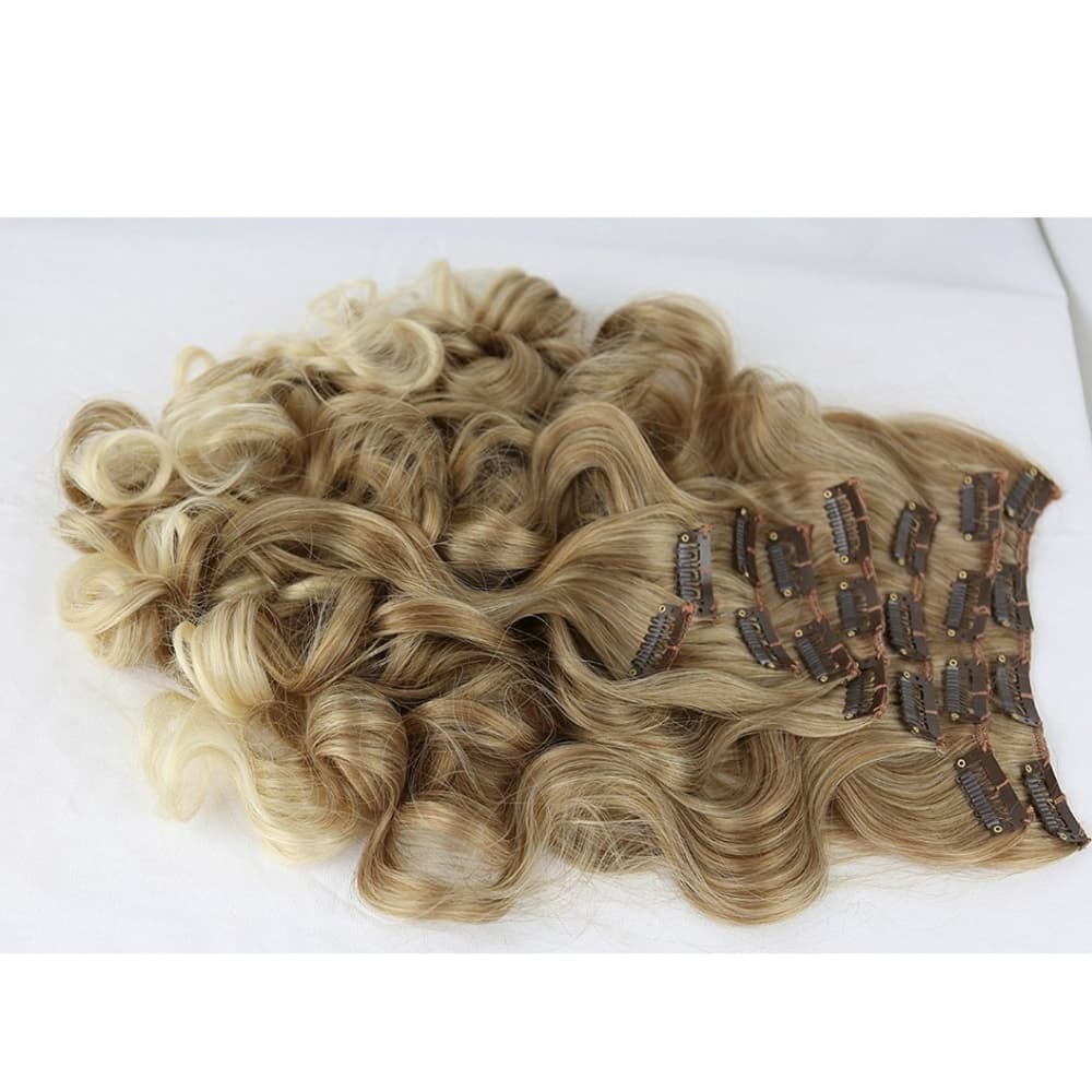 Ombre Blonde Wavy Full Head Clip in Extension