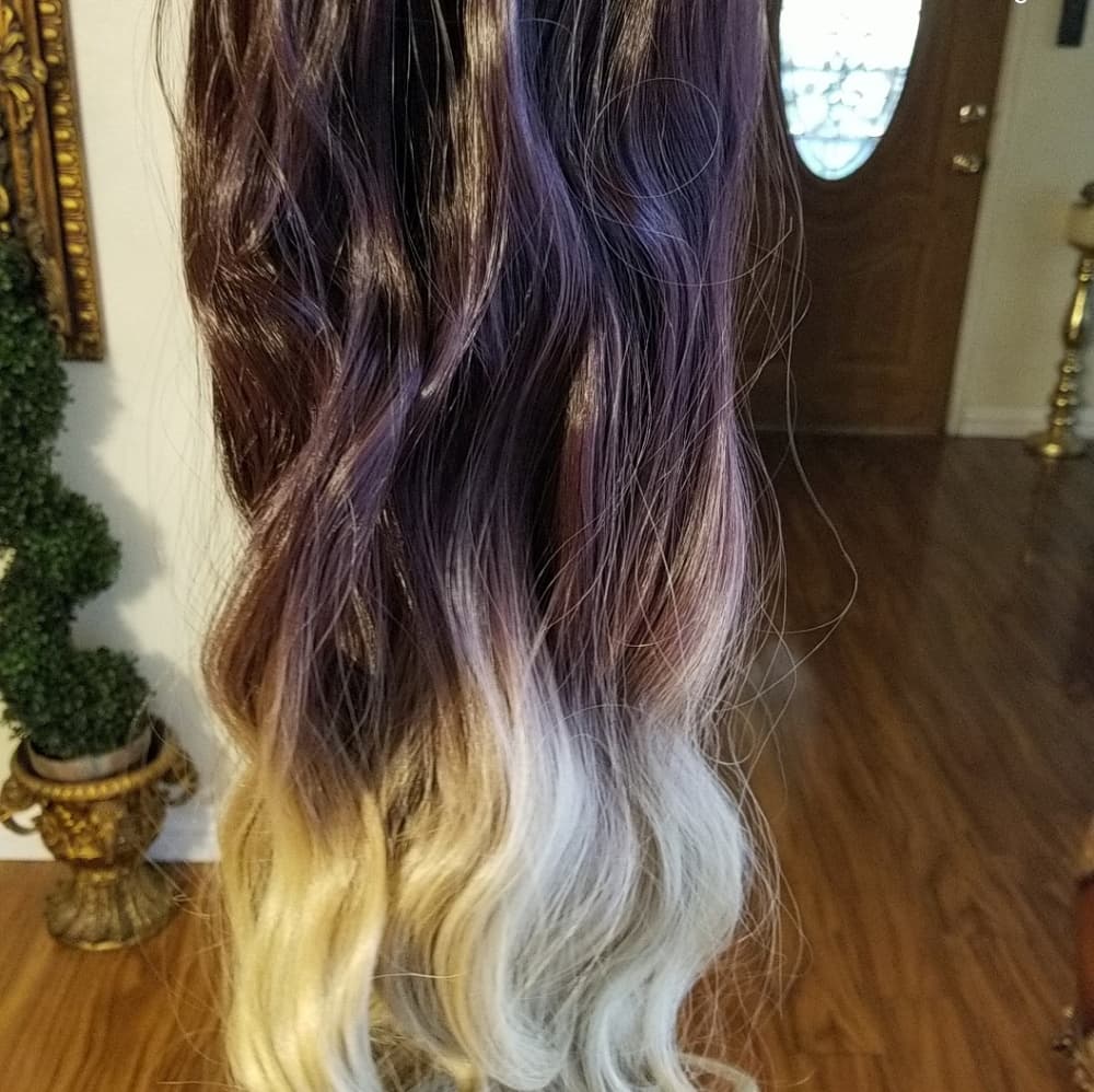 Brown Blonde One Piece clip in Extension