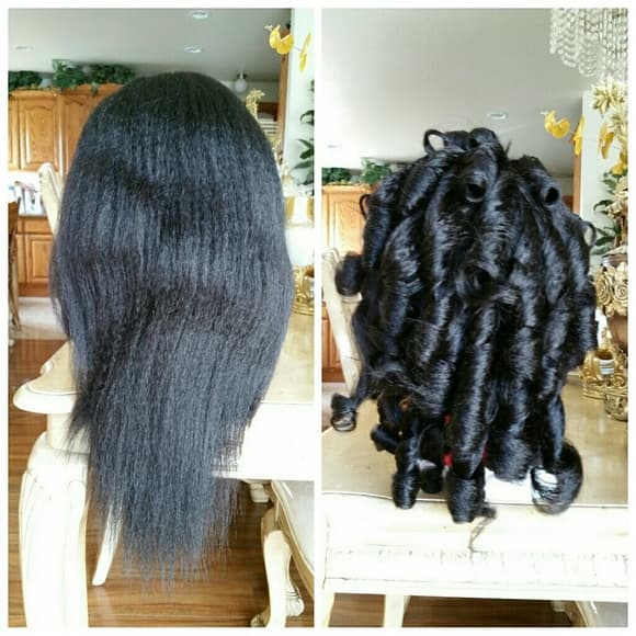 Italian Yaki Virgin Brazilian Lace Front Wig - Thumbnail 5