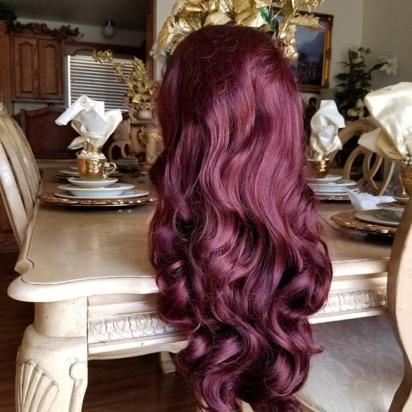 Burgundy Beauty Lace Front Wig - Thumbnail 2