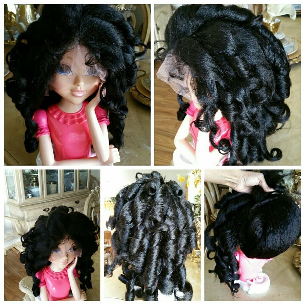 Italian Yaki Virgin Brazilian Lace Front Wig - Thumbnail 2