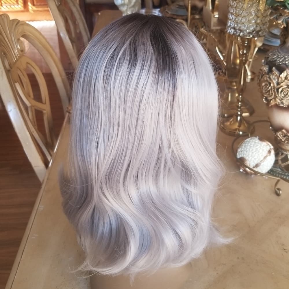 Ombre Gray Lace Front Wig