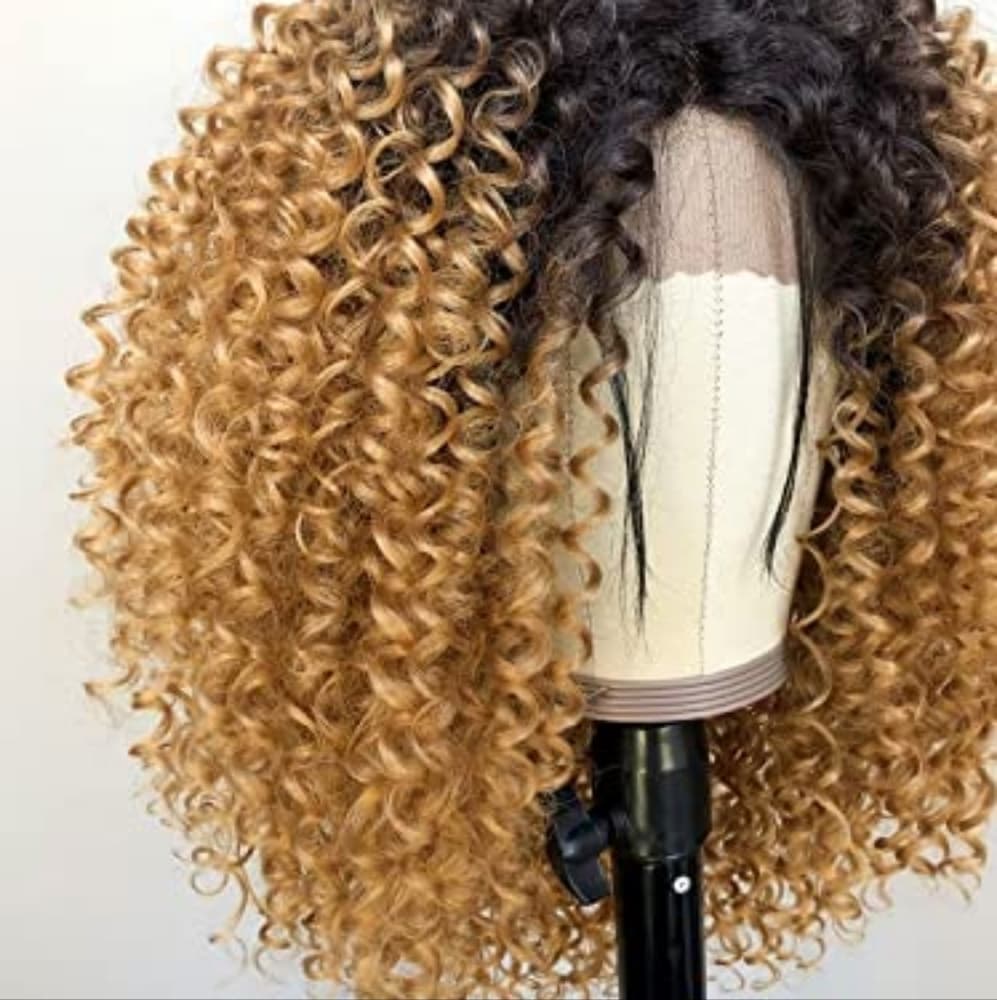 Ombre Big Curly Beauty Full Wig - Thumbnail 4