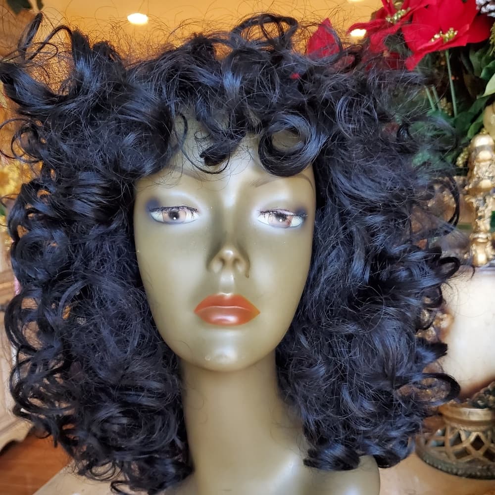 Black Used Curly Beauty Full Wig - Thumbnail 7