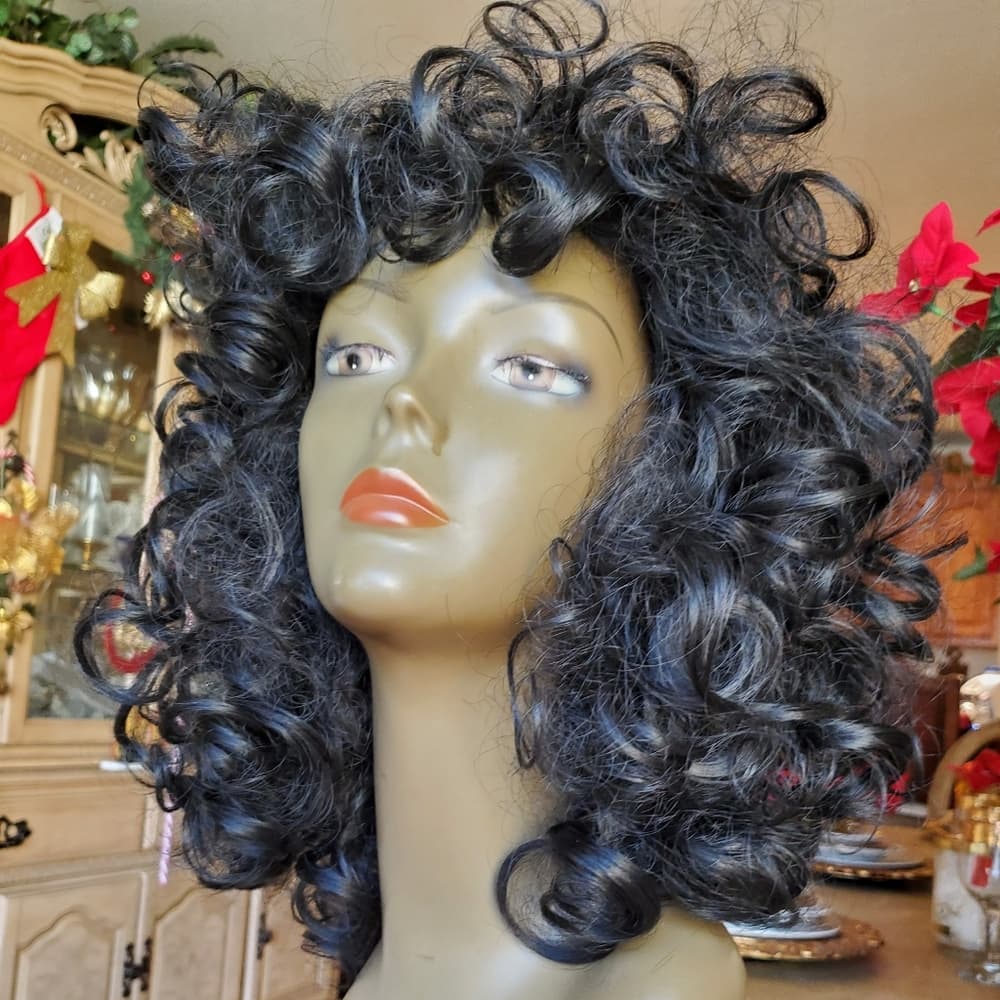 Black Used Curly Beauty Full Wig - Thumbnail 2