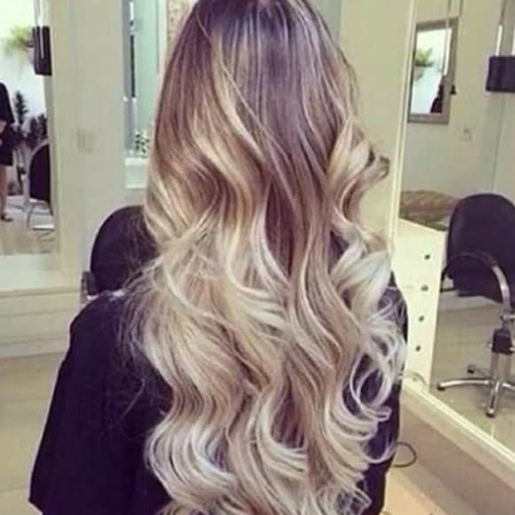 Ombre Blonde Beauty Full Head Clip in Extension - Thumbnail 9