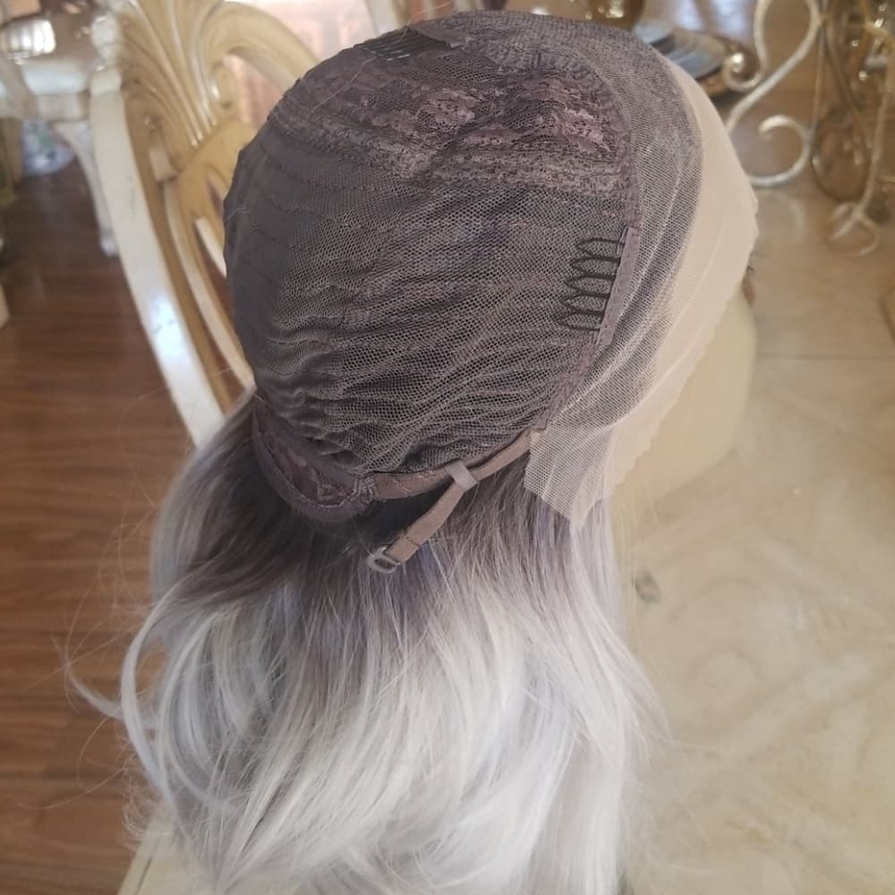 Ombre Gray Lace Front Wig - Thumbnail 7