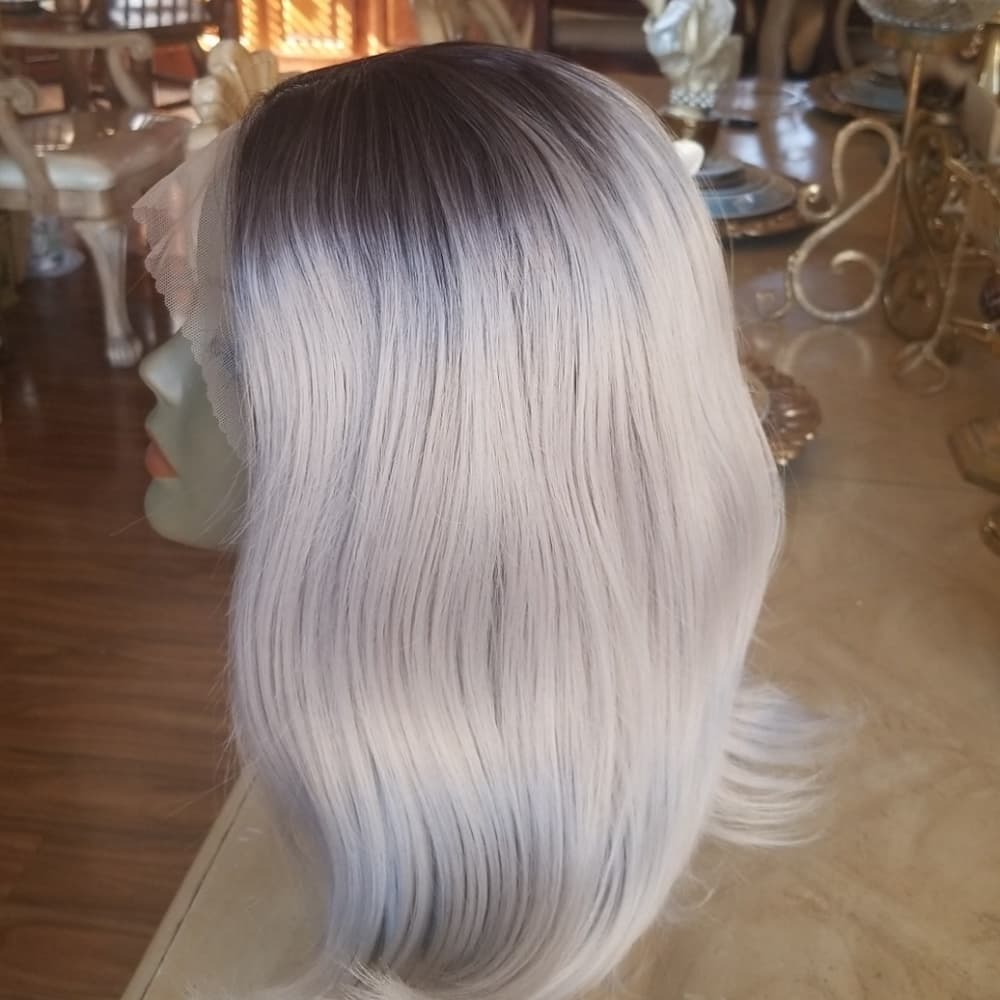 Ombre Gray Lace Front Wig - Thumbnail 8