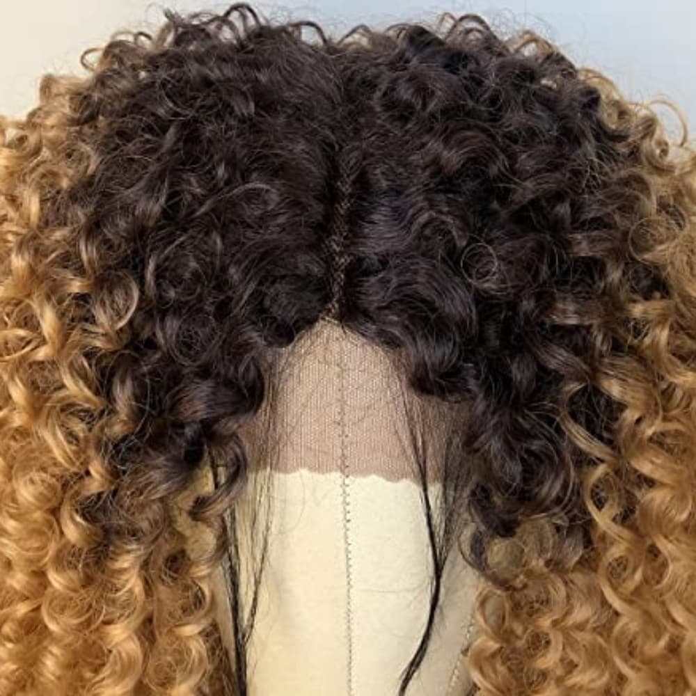 Ombre Big Curly Beauty Full Wig - Thumbnail 5