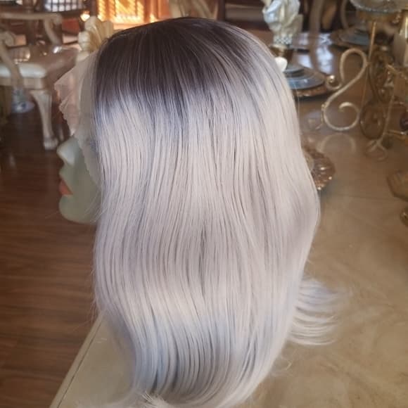 Ombre Gray Lace Front Wig - Thumbnail 9
