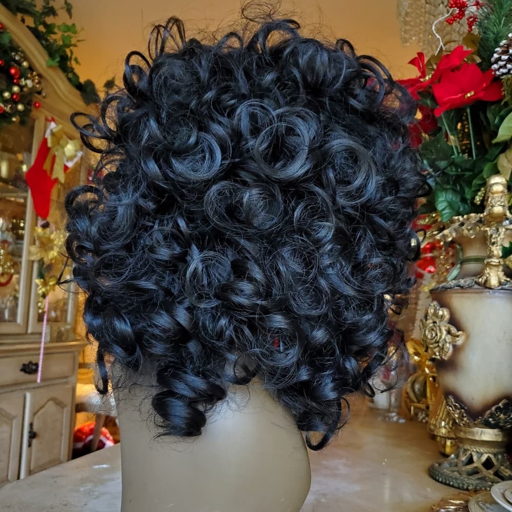 Black Used Curly Beauty Full Wig - Thumbnail 3