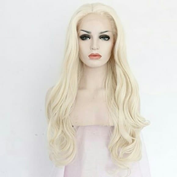 FLASH SALE-Blonde Wavy Beauty Lace Front Wig 24 inches