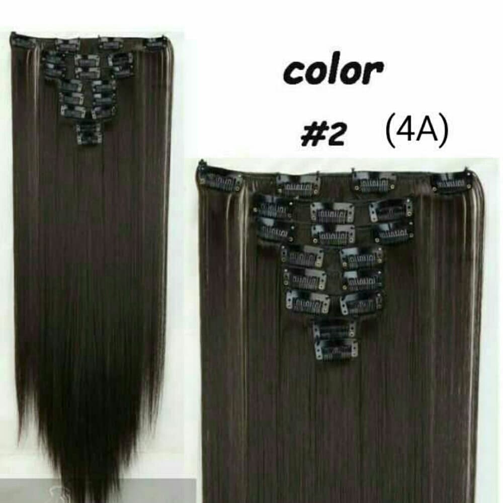 Dark Brown Full Head Clip In Extension - Thumbnail 3