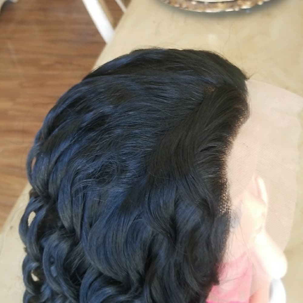 Curly Human Blend Lacefront Wig 26-28 inches!! - Thumbnail 6