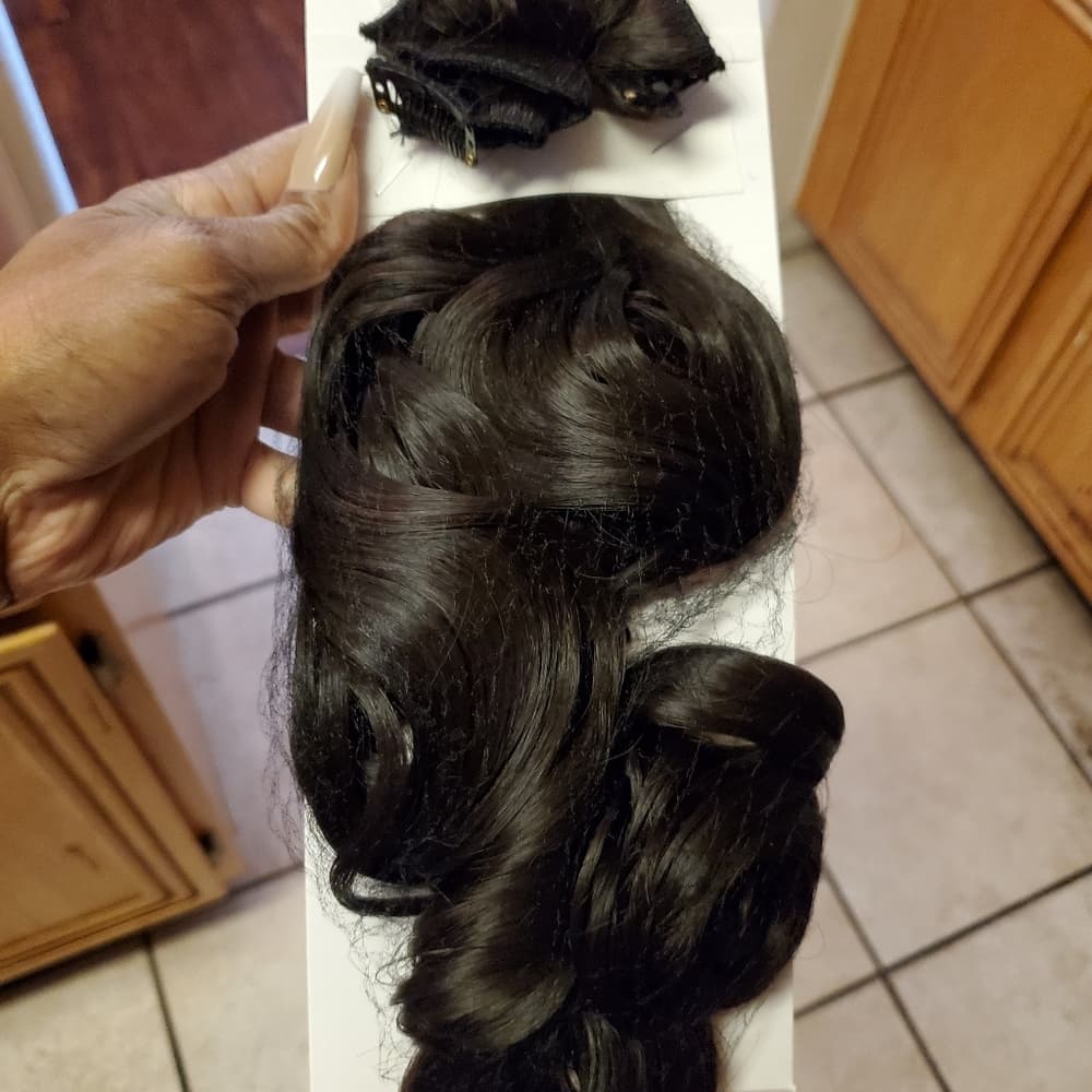 Dark Brown Wavy Full Head Clip In Extension - Thumbnail 13