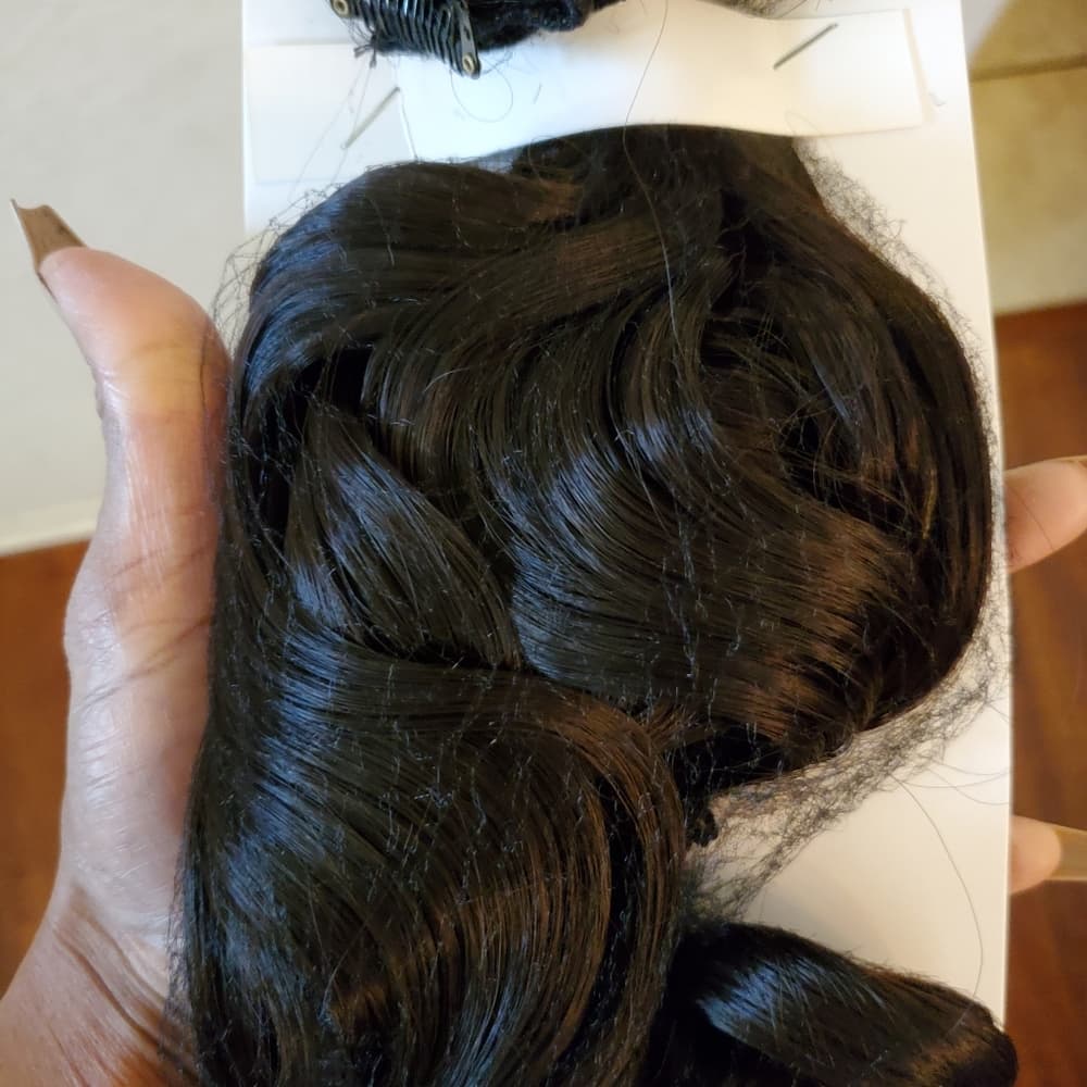 Dark Brown Wavy Full Head Clip In Extension - Thumbnail 10
