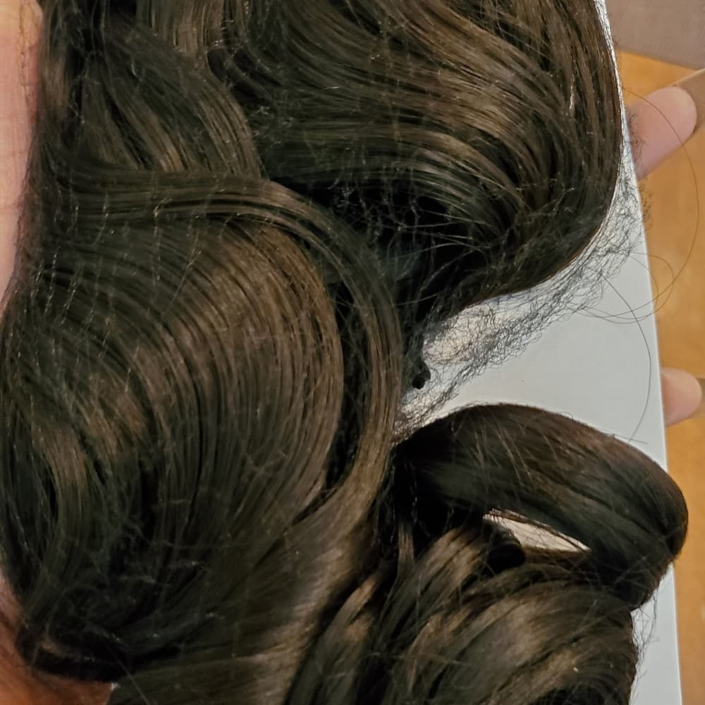 Dark Brown Wavy Full Head Clip In Extension - Thumbnail 9