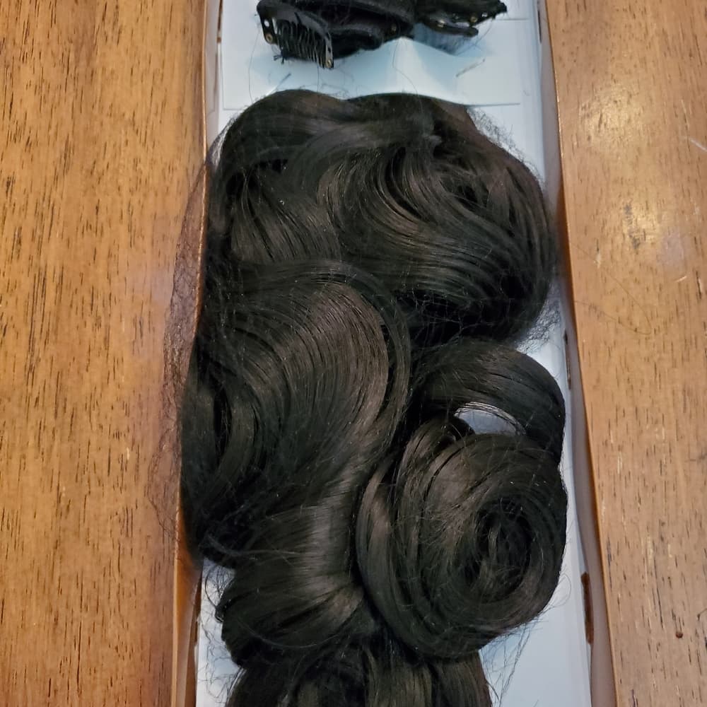 Dark Brown Wavy Full Head Clip In Extension - Thumbnail 12