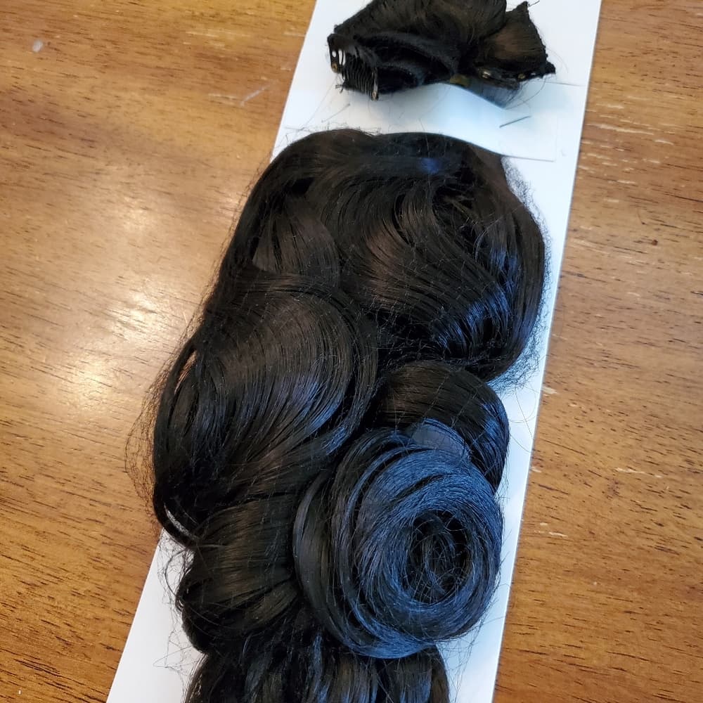 Dark Brown Wavy Full Head Clip In Extension - Thumbnail 4