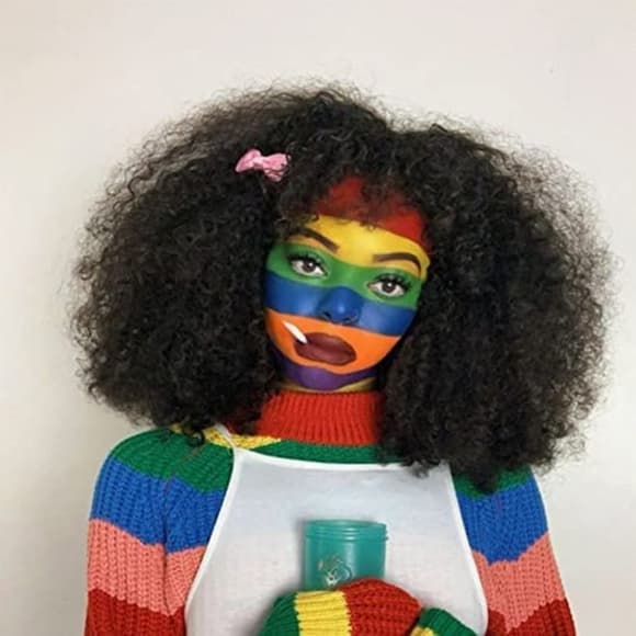 Big Black Curly Beauty Full Wig - Thumbnail 5
