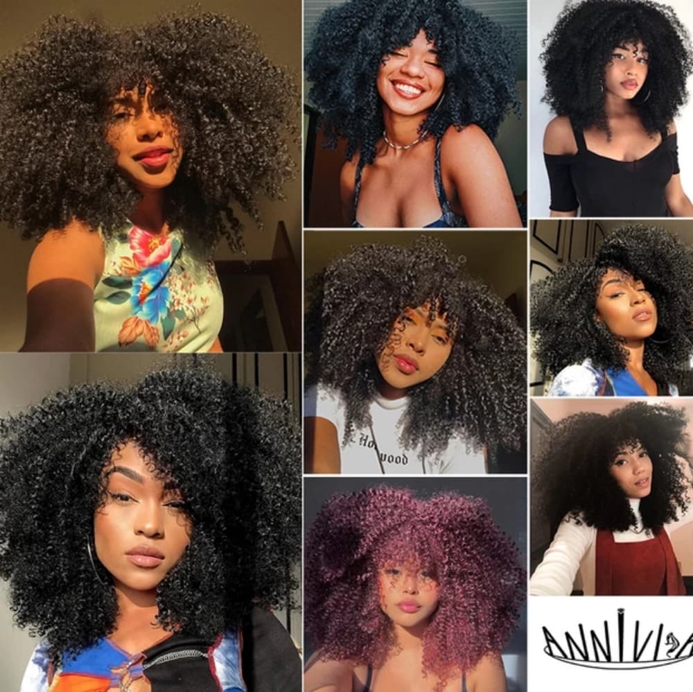 Big Brown Kinky Curly Beauty Full Wig