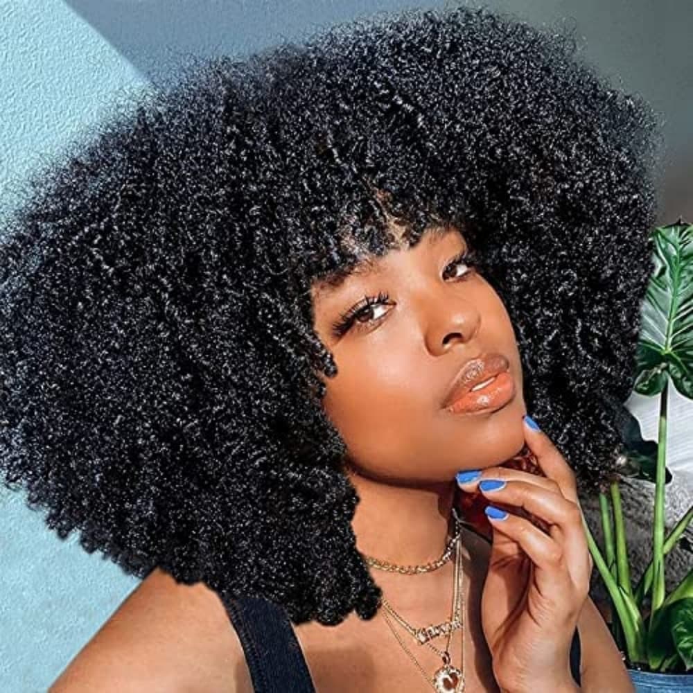 Big Black Curly Beauty Full Wig - Thumbnail 2