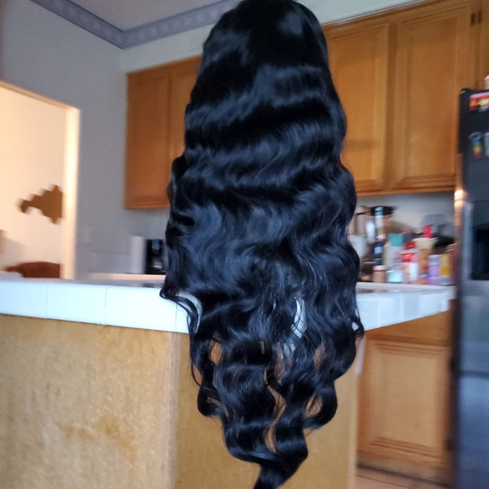 COPY - Black LaceFront Wig 32-34 inches!! #1b - Thumbnail 8