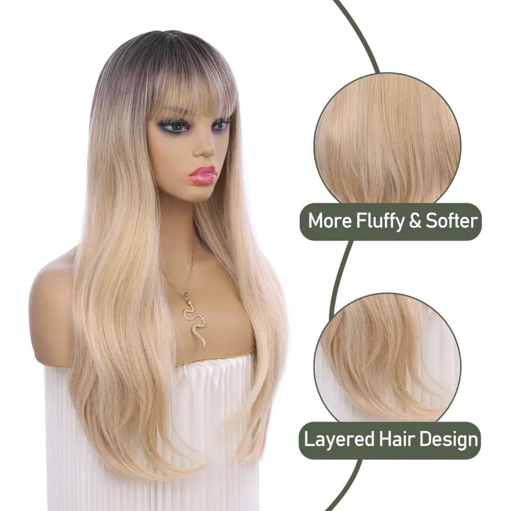 Ombre Blonde Beauty Full Wig - Thumbnail 5
