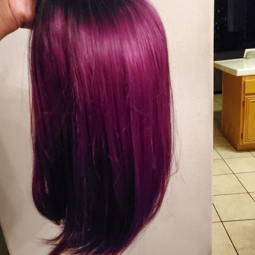 Ombre Purple LaceFront Wig 10-14 inches!! - Thumbnail 3